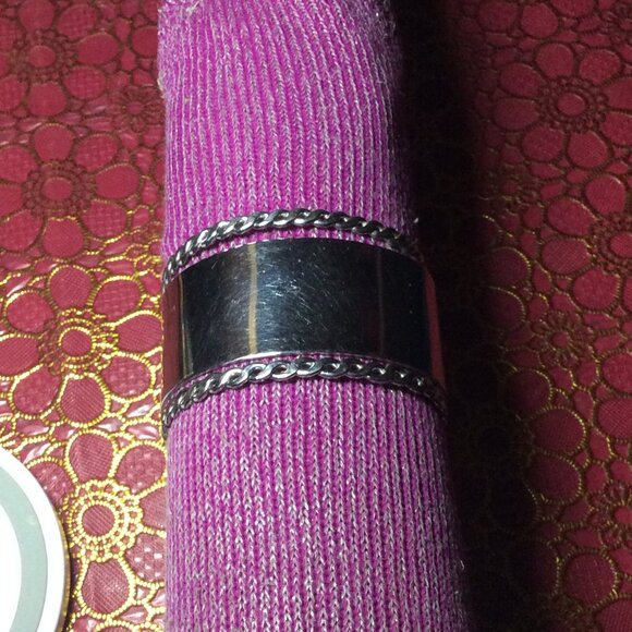 Vintage Steel Unisex Bangle Cuff Bracelet - Picture 4 of 5